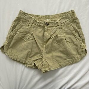 Aerie shorts, light olive green color